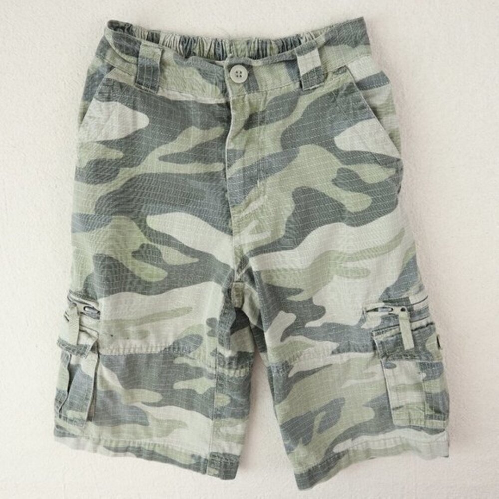 St Bernard For Dunnes Shorts Boys Size 5 Khaki Cargo Camo Zip Pockets Kids Camp